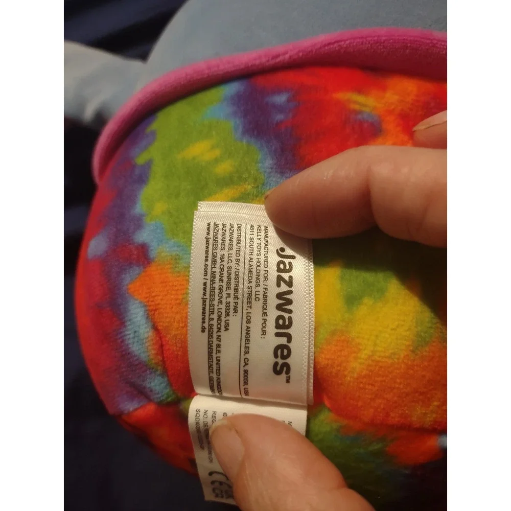 Squishmallows Disney Stitch Tie Dye Beanie‎ Plush Kellytoy Jazwares 8 Inch Toy